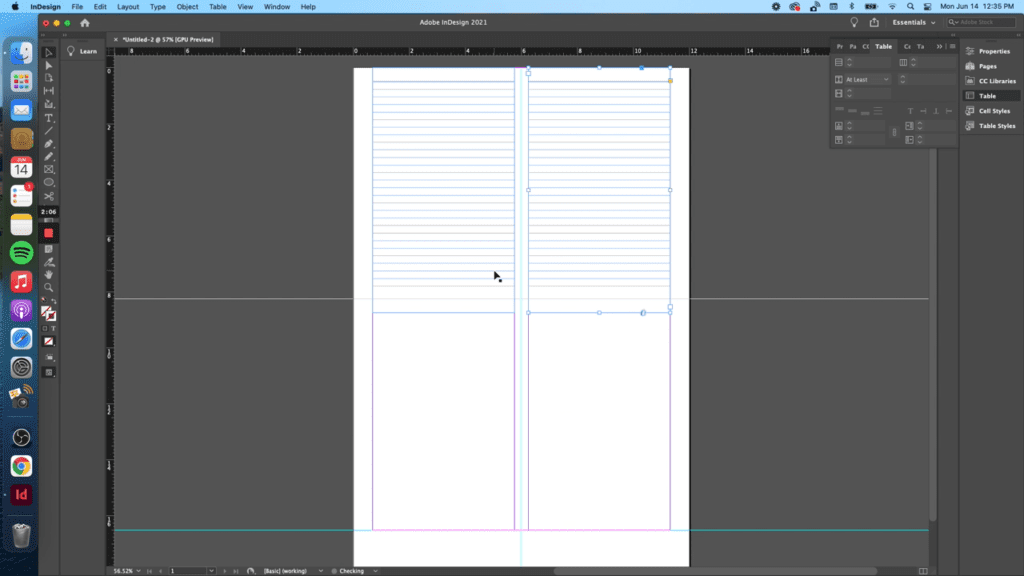 copy and paste tables once the first is created properly