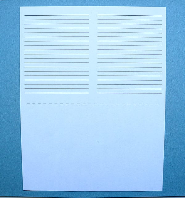 finished lined paper letter size a4 template bookbinding