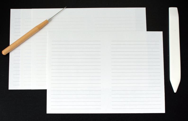 lined paper for bookbinding on etsy