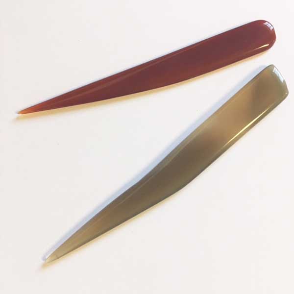 set of two unique agate bone folder alternatives