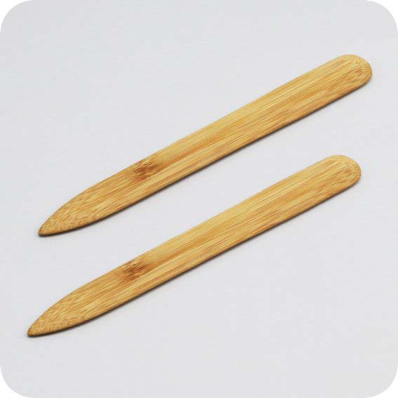 set of two bamboo bone folder alternatives on grey background