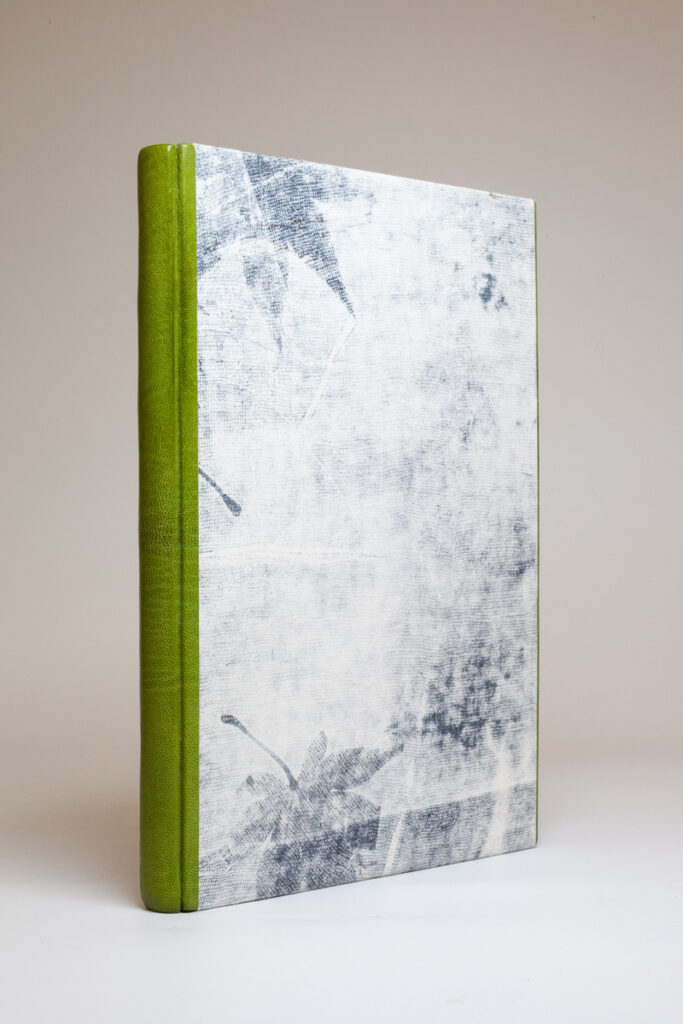 quarter bound binding book by student from the american academy of bookbinding half leather binding course