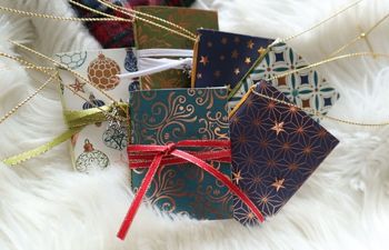 How to Make DIY Mini Pamphlet Holiday Book Ornaments