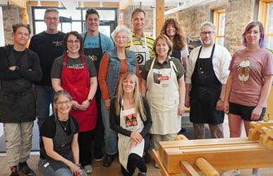 class photo from american academy of bookbinding intro to bookbinding level ii course
