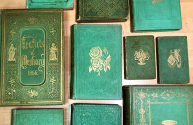 do you have toxic emerald green book cloth in your personal collection library