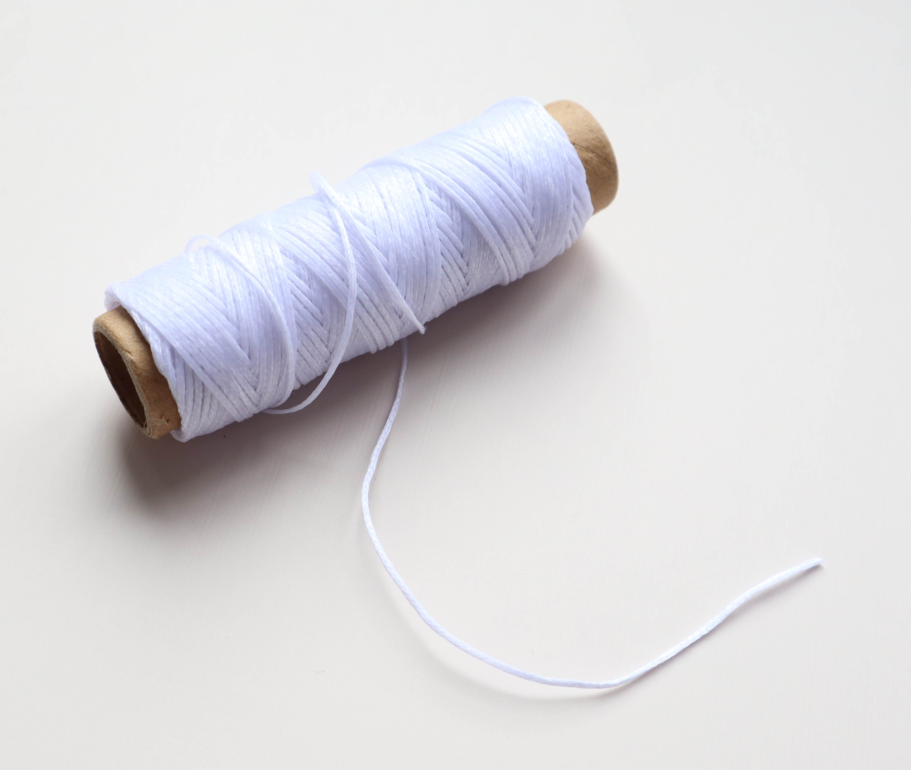 waxed white linen thread