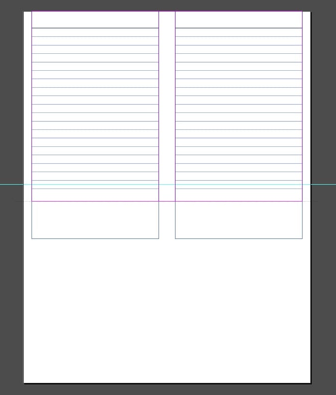 8.5 x 11 lined paper template for bookbinding