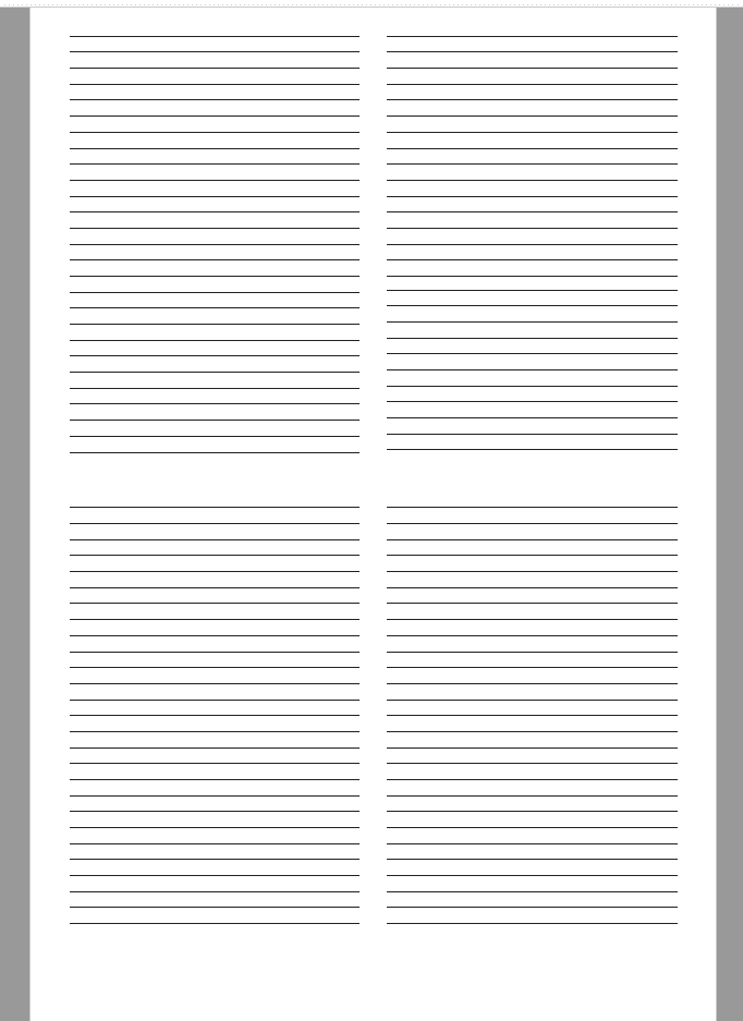 How to Make a Ledger Size Lined Paper Template (11×17) for bookbinding