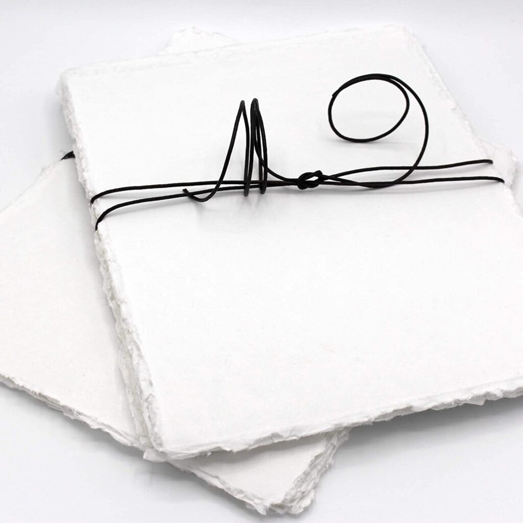 image showing 100 percent cotton rag paper sheets