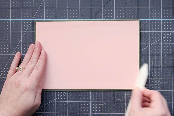 adding end papers to the back cover for a romantic photo album