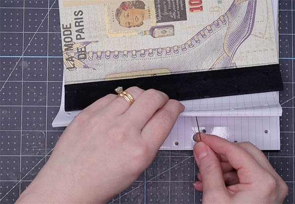 japanese stab bound book hemp leaf binding creating sewing template