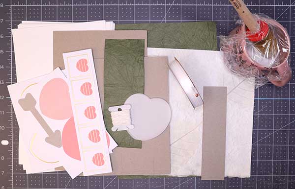 materials used to create a romantic photo album using the japanese stab binding method