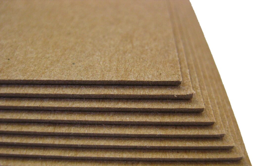 chipboard stack with various thicknesses