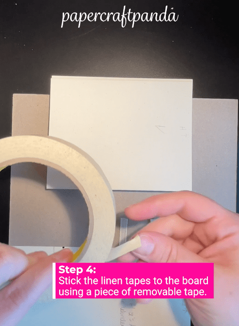 learn how to make an easy sewing frame using book board and tape
