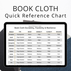 Book Cloth Quick Reference Chart