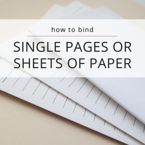 Learn how to bind single sheets or pages of paper into a book