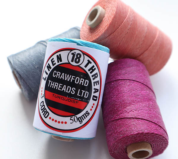 crawford 3 ply linen thread for japanese stab binding
