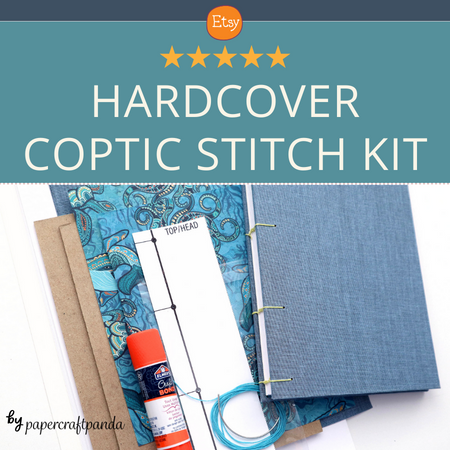 Coptic Stitch Journal Bookbinding Kit by Papercraftpanda on Etsy