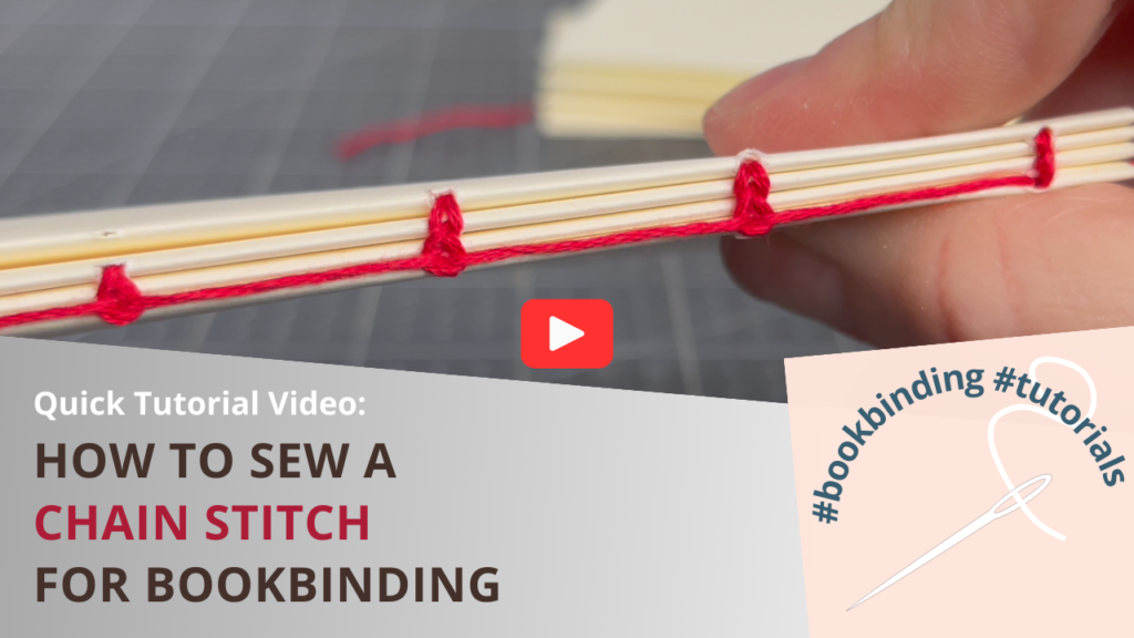 tutorial how to sew a bookbinding chain link coptic stitch technical steps