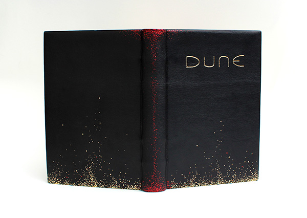 dune rebinding by holly doench of black oak bindery front covers and spine